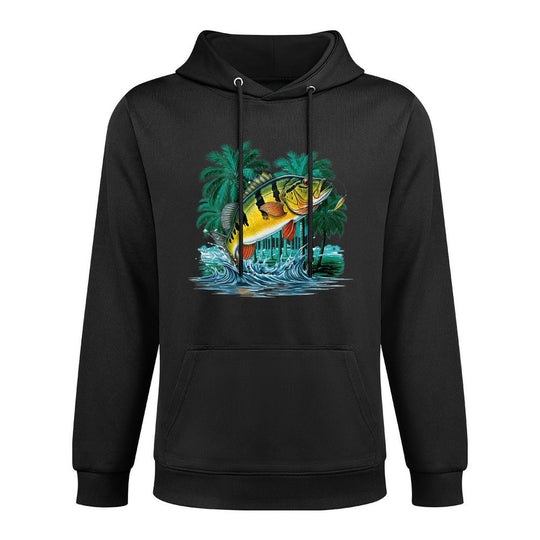 Peacock Bass Exotic Brazil Jungle Fishing Outdoors Pilling-Resistant Hoodie