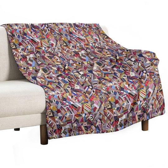 Countryside Palette Cottage Bohemian Patchwork Quilting Crazy Quilt All-season Throw Blanket