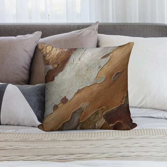 Tree Bark Soft Warmth Comfort Throw Pillow