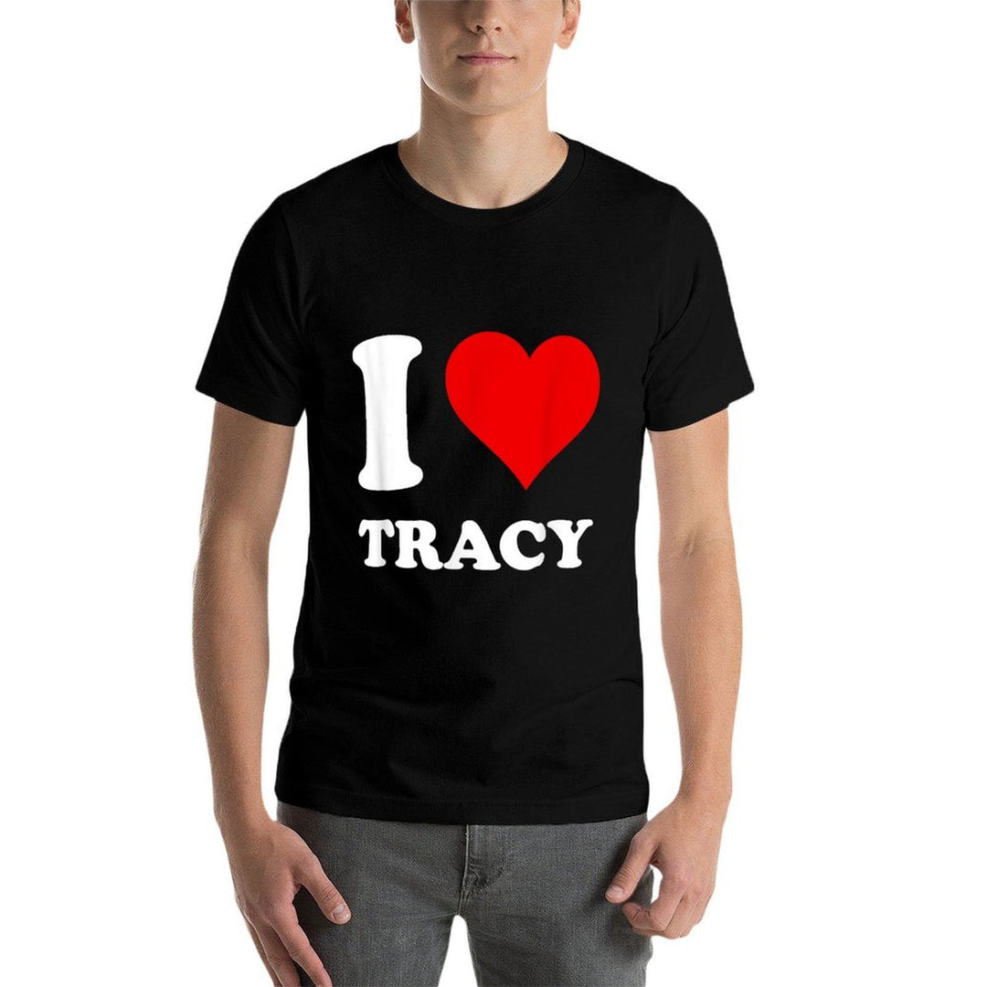 Red Heart I Love Tracy  Graphic-printed T-Shirt