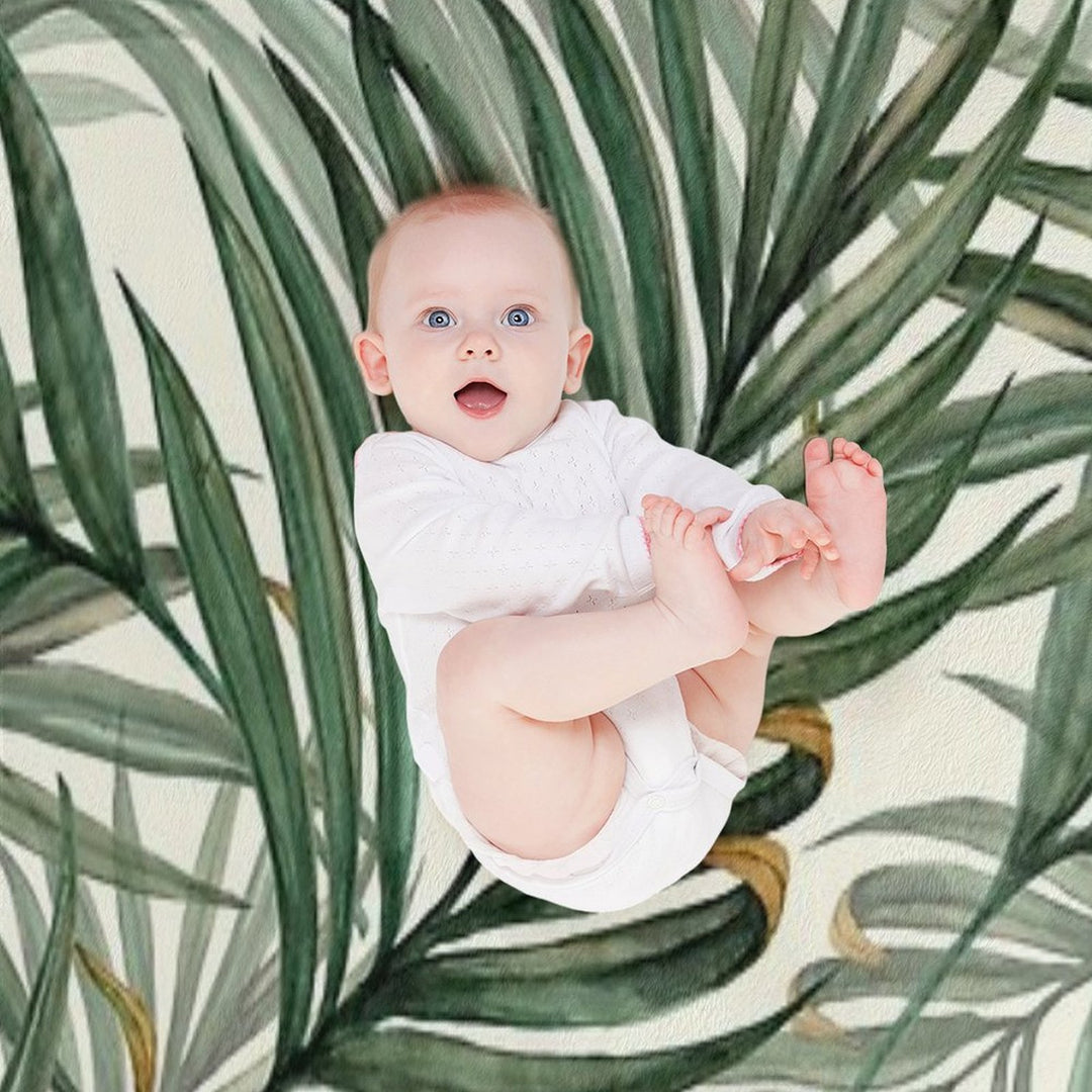Palm Leaves Velvety-soft Throw Blanket