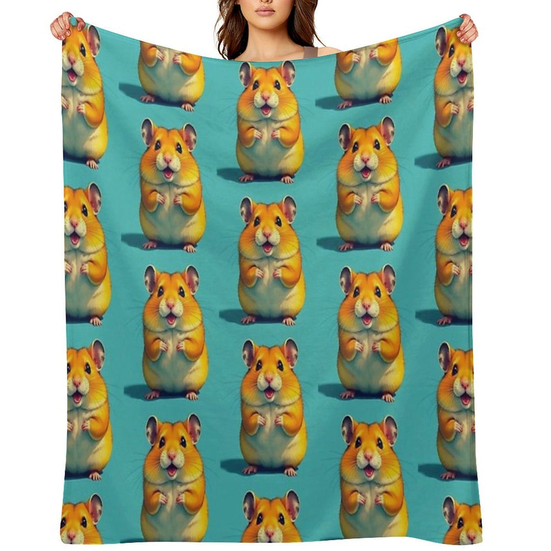 Cute Hamster Premium Throw Blanket