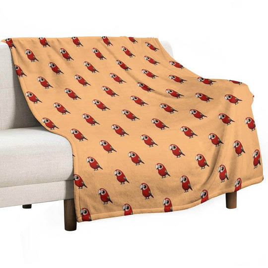 Cute Fat Macaw Eco-conscious Throw Blanket
