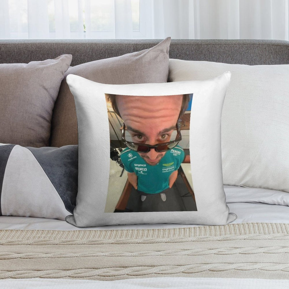 Fernando Alonso Soft Shrink-Resistant Throw Pillow