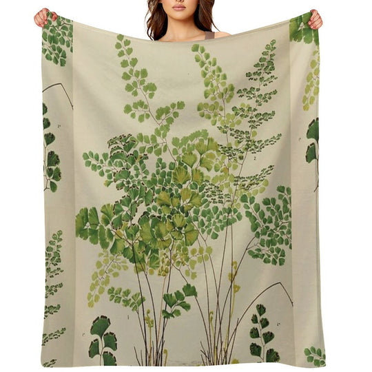 Maidenhair Ferns All-season Throw Blanket
