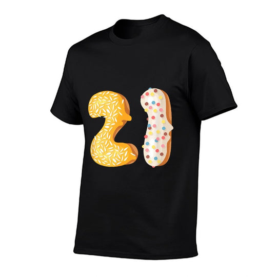 Doughnut 21st Birthday Day Donut Gift Women Men Bday  Fade-proof Color T-Shirt