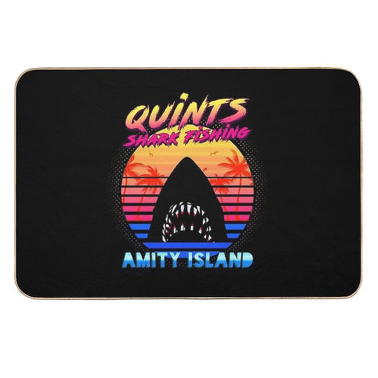 Quints Shark Fishing Amity Island.  High-Traffic Bath Mat