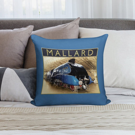 LNER A4 Mallard And Nameplate Soft Gift Ready Throw Pillow
