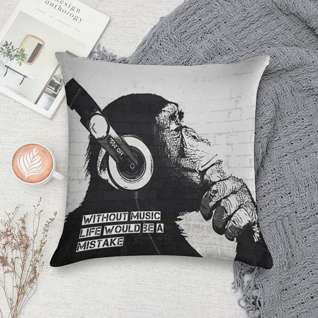 Without Music Life Would Be A Mistake Soft Anti-Pilling Throw Pillow