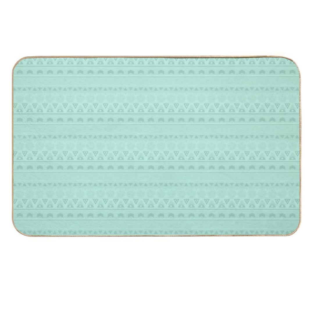 Mint Ornament  Rapid-Drying Bath Mat