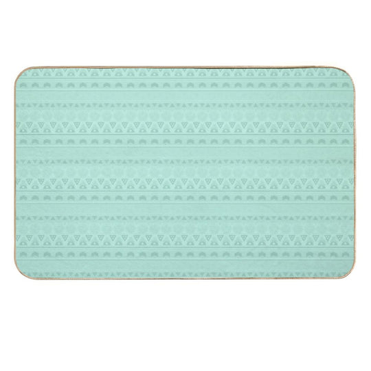 Mint Ornament  Rapid-Drying Bath Mat