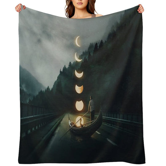 Moon Ride Compact Throw Blanket