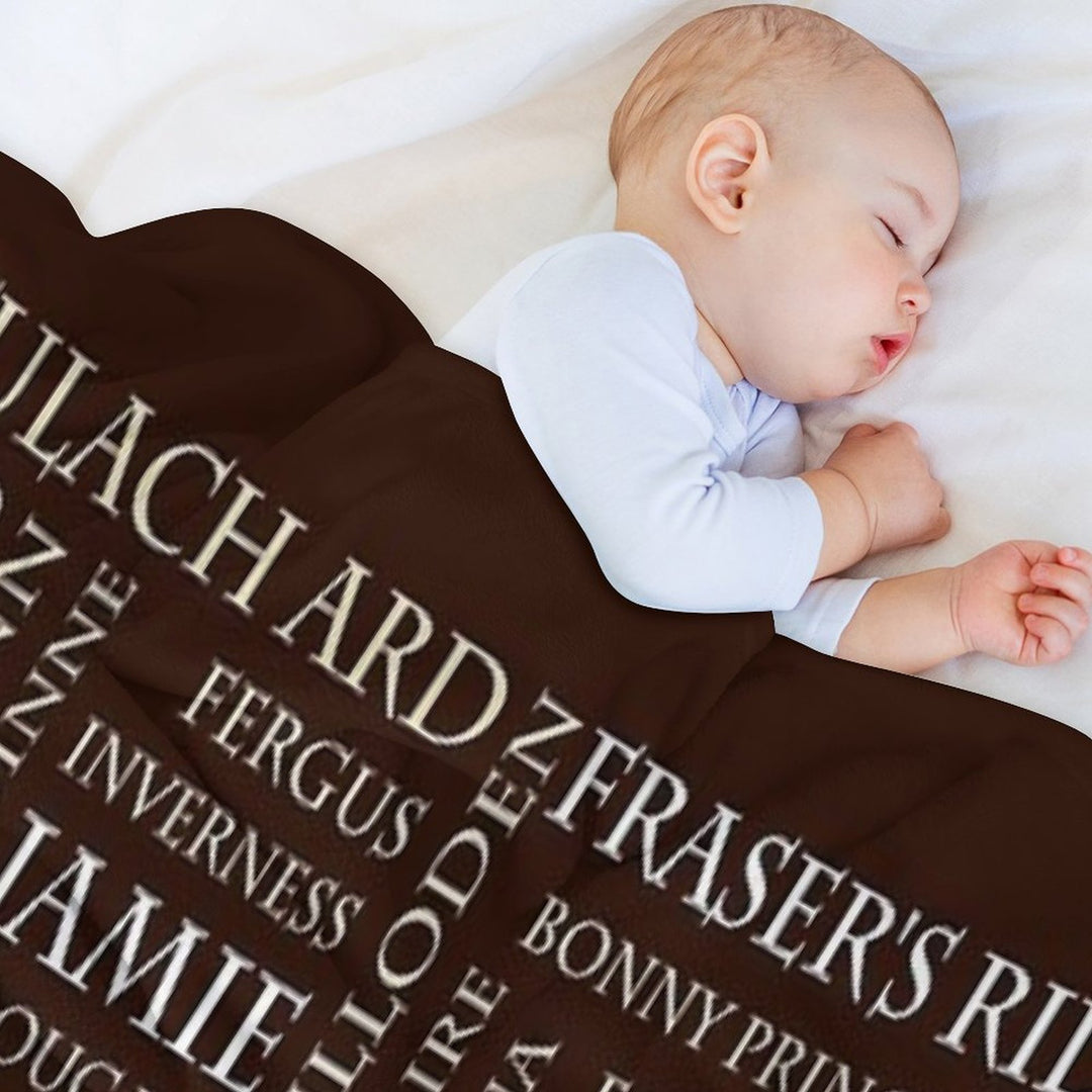 Outlander Word Cloud Lightweight Throw Blanket