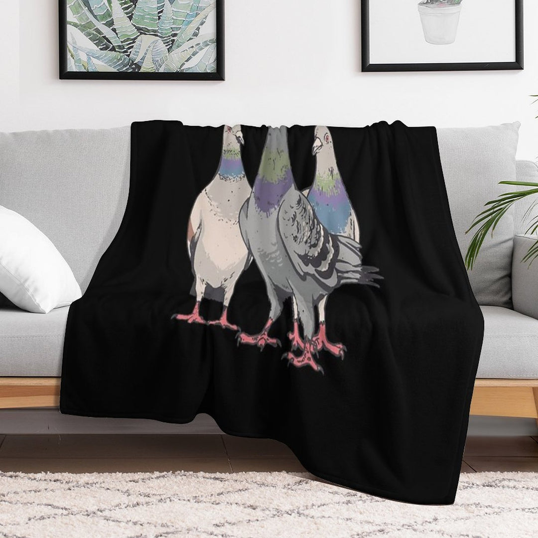 Pigeons, Pigeon Breeding, Pigeon Fanciers Machine-washable Throw Blanket