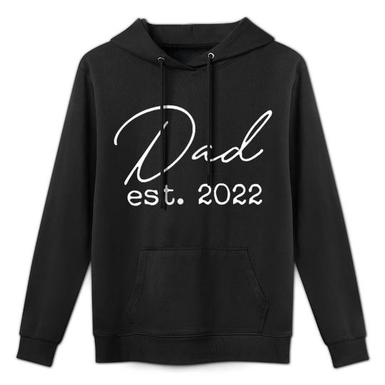 Dad Est. 2022 Gift - Expecting Baby Fathers Day Customizable Surface Hoodie