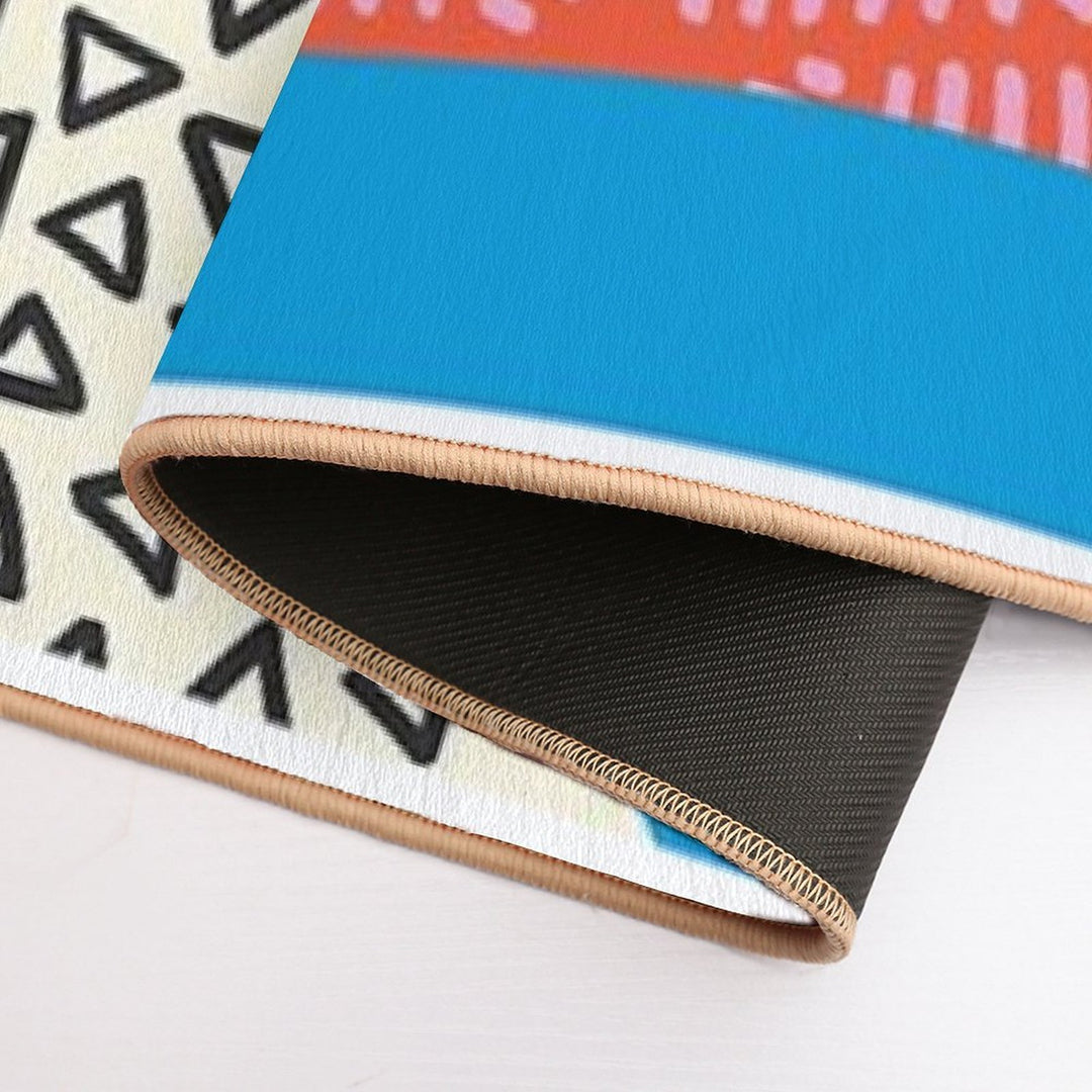 Abstract Heart Modern Colourful Art Print  Easy Maintenance Bath Mat