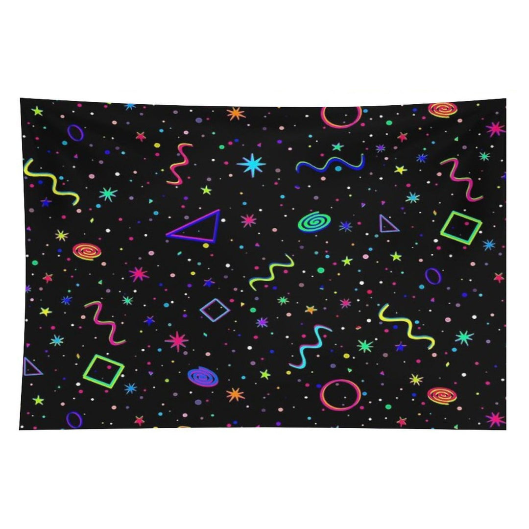 90's 2000's Carpet Pattern Design - Y2k Neon Bowling Alley Arcade Movie Theater Skate Rink Carpet Dreamcore Nostalgia Tapestry