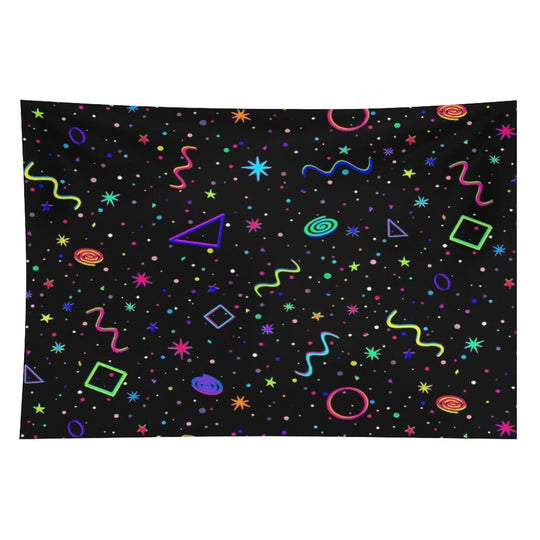 90's 2000's Carpet Pattern Design - Y2k Neon Bowling Alley Arcade Movie Theater Skate Rink Carpet Dreamcore Nostalgia Tapestry