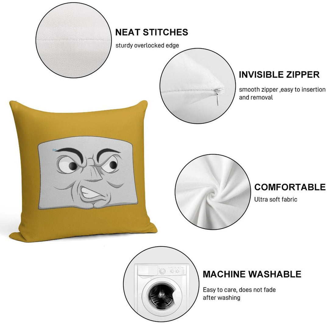 Diesel 10 (angry Face) Soft Ultra-Soft Texture Throw Pillow