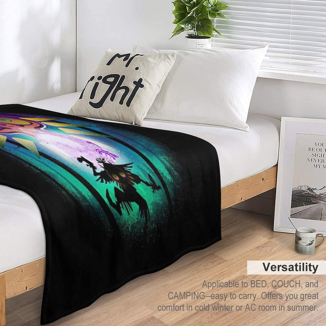 The Moon And The Mask Velvety-soft Throw Blanket