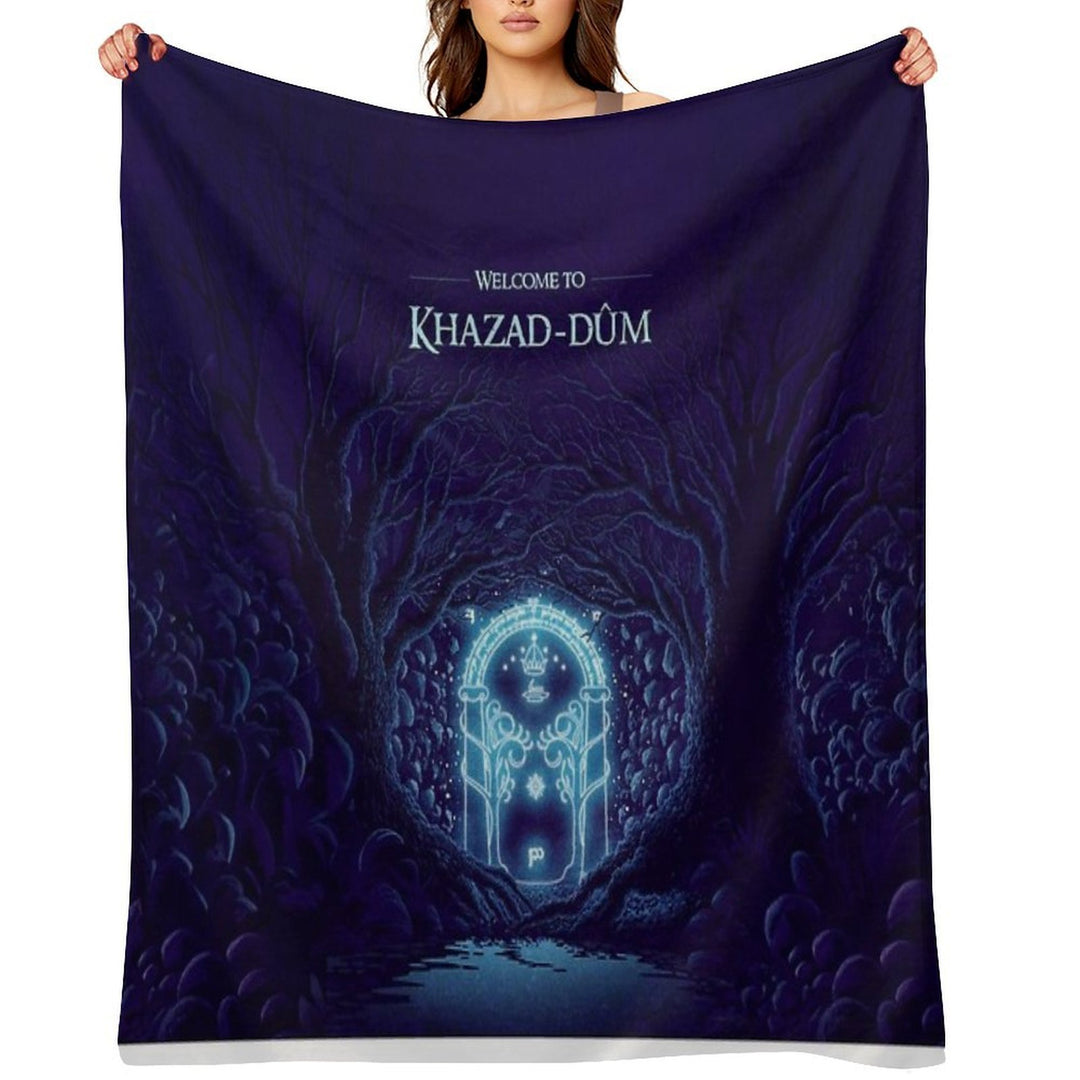 Wecome to Khazad-dum Sustainable Throw Blanket