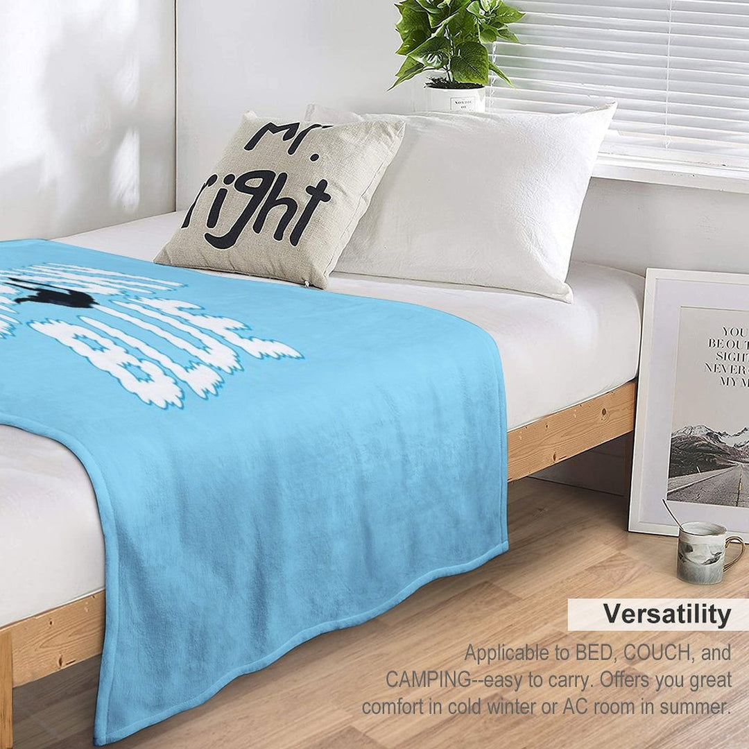Enjoy Sky Blue Shrink-resistant Throw Blanket
