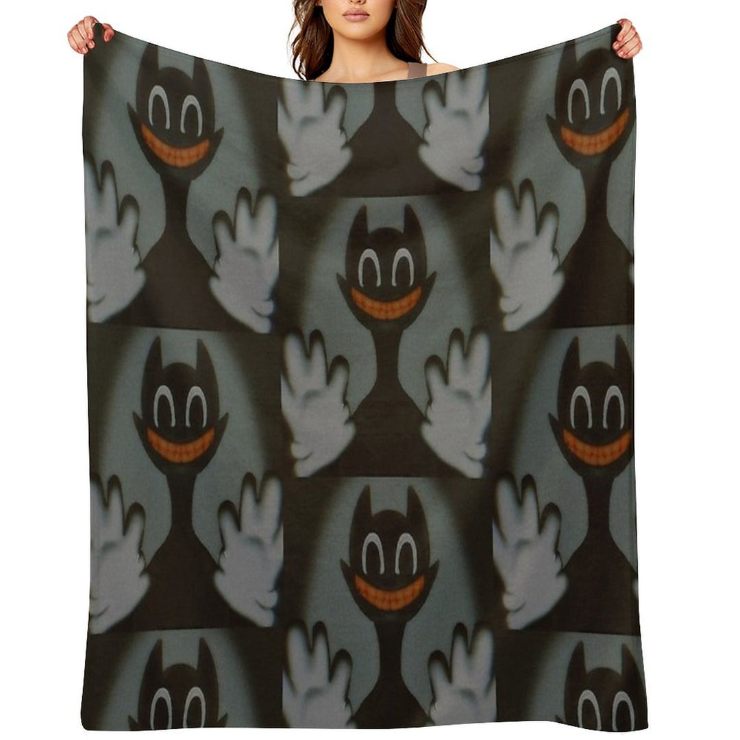 Cartoon Cat Machine-washable Throw Blanket