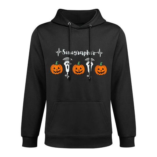 Halloween Sonographer Pumpkins Ultrasound Technologist Moisture-Wicking Hoodie