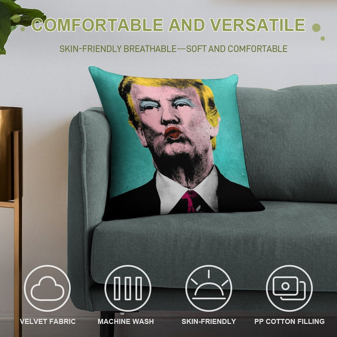 Trump Warhol Soft Anti-Pilling Throw Pillow