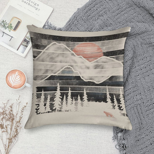 Mountain Lion at Midnight... Soft Home Decor Throw Pillow