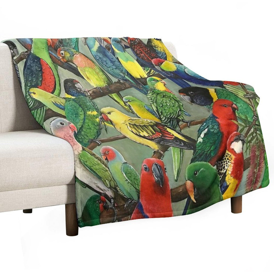 Australian Parakeets Eco-conscious Throw Blanket