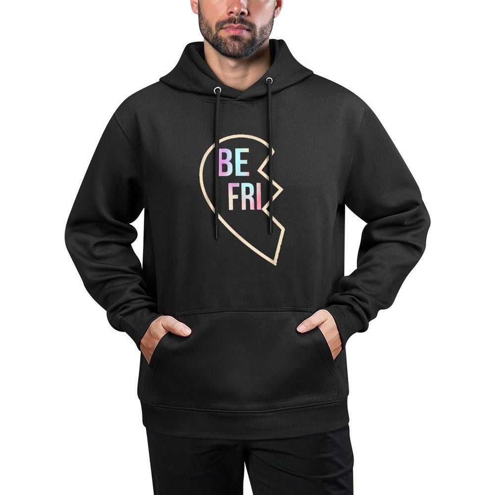 BFF 1 Heart in 2 Best Friends Matching 1st Part Shape Retention Hoodie