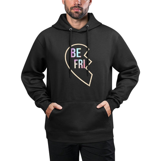 BFF 1 Heart in 2 Best Friends Matching 1st Part Shape Retention Hoodie