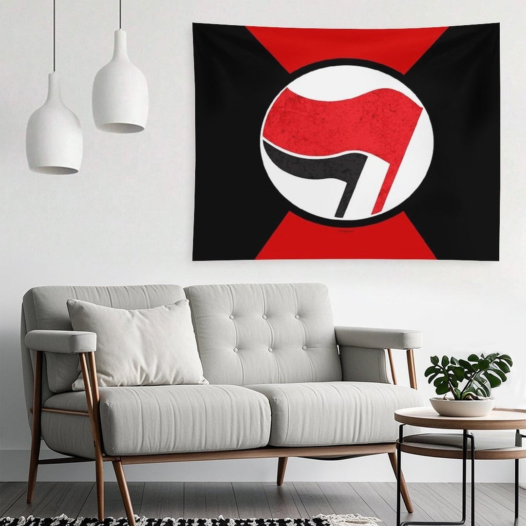 ANTI FASCIST LOGO Tapestry
