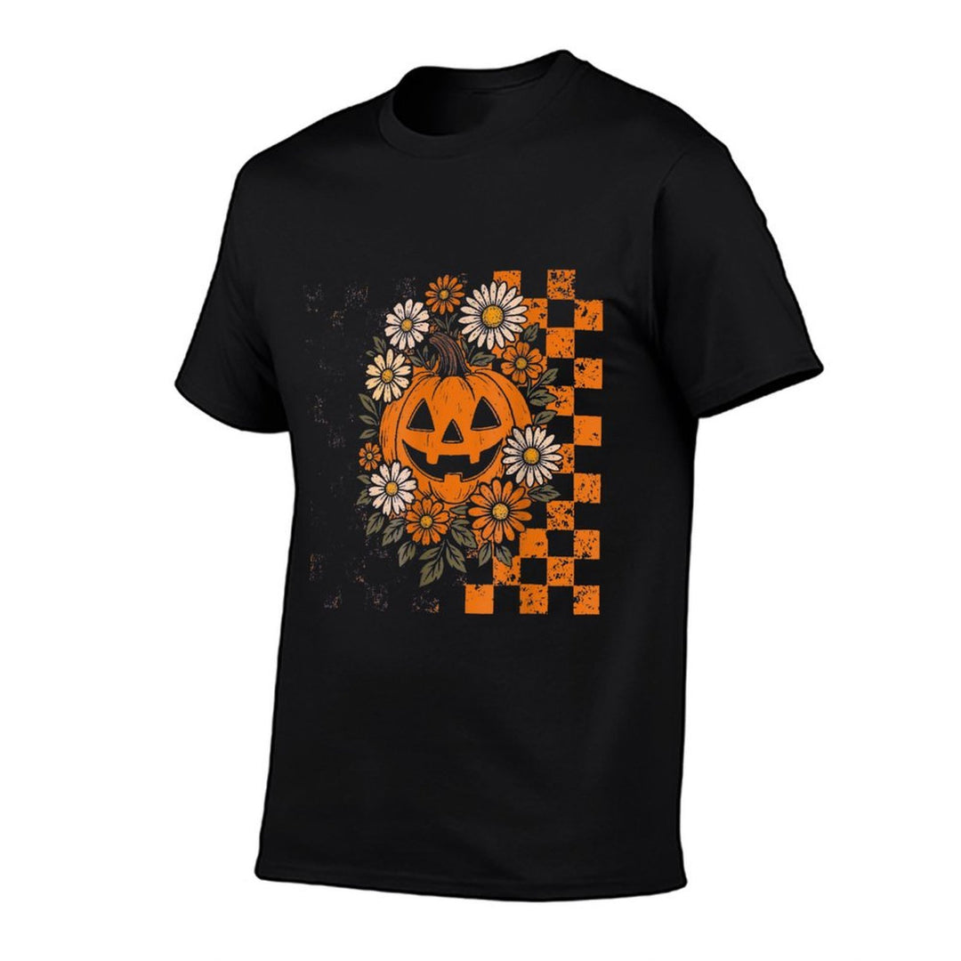 Halloween Floral Ghost Halloween Costume Girls Women  Soft T-Shirt
