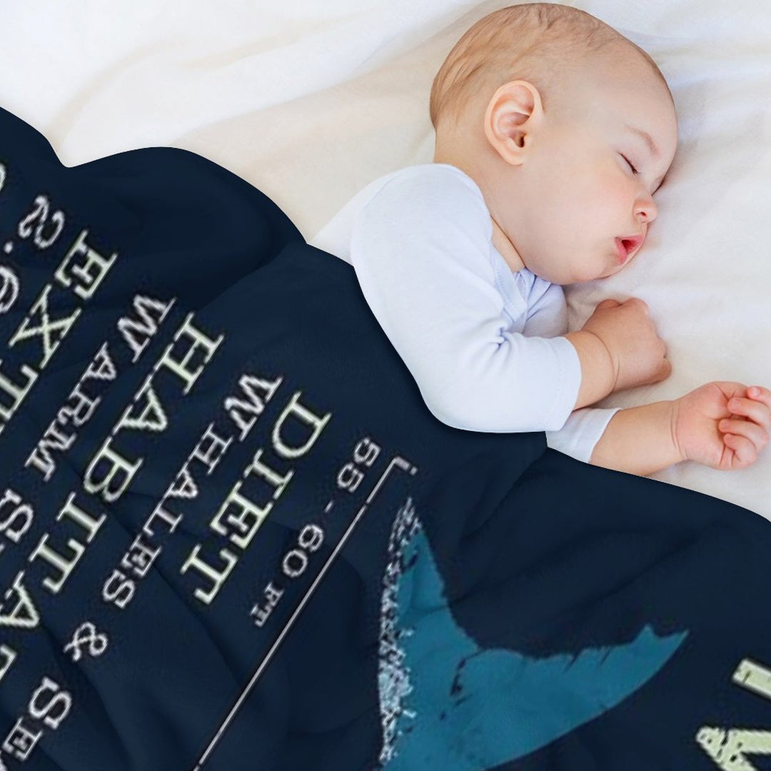 Megalodon Facts Compact Throw Blanket