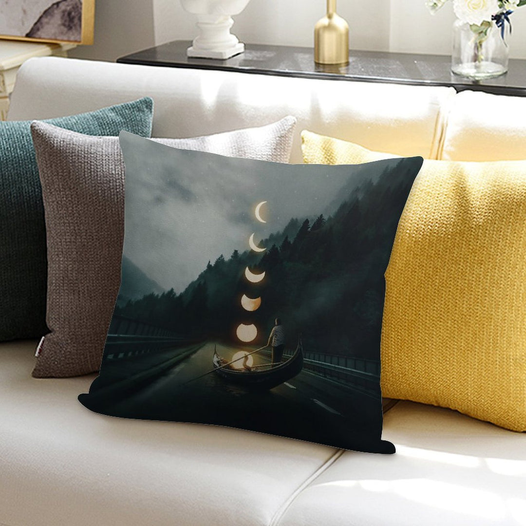 Moon Ride Soft Warmth Comfort Throw Pillow
