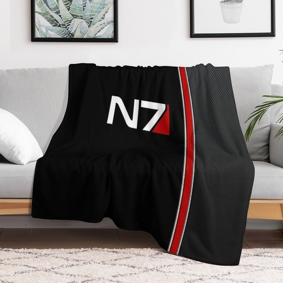 N7 Mass Effect Emblem! Travel-friendly Throw Blanket