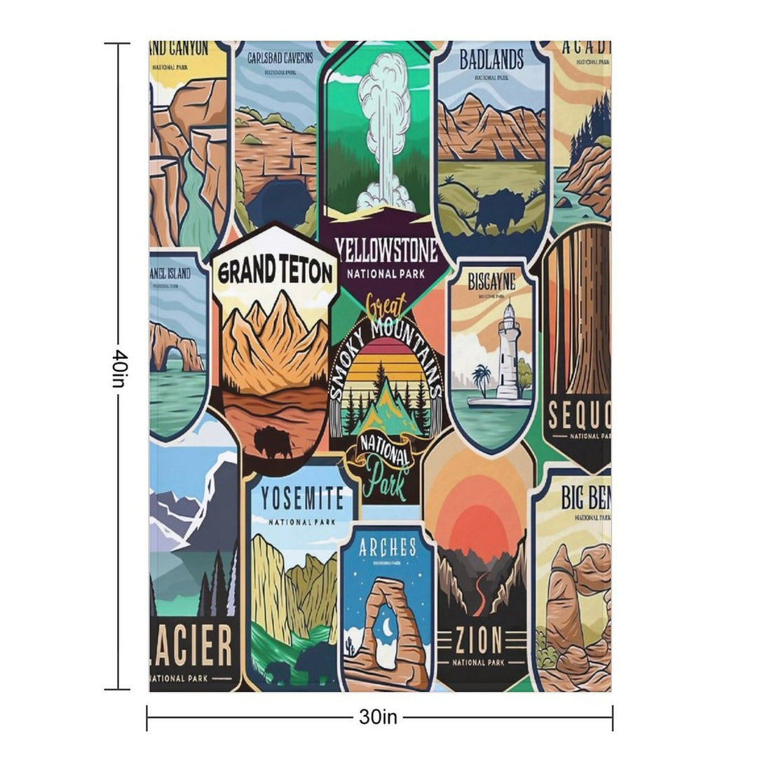 National Parks Logo Design Versatility Throw Blanket