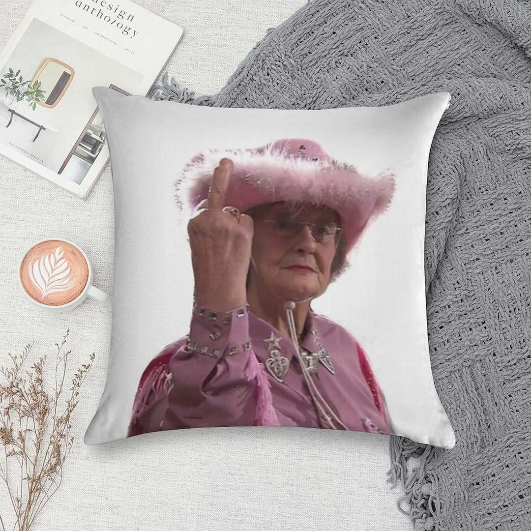 Doris Gavin & Stacey Middle Finger Soft Reinforced Edging Throw Pillow