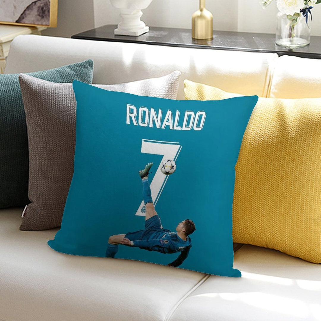 Ronaldo Overhead Kick Soft Luxury Feel Throw Pillow