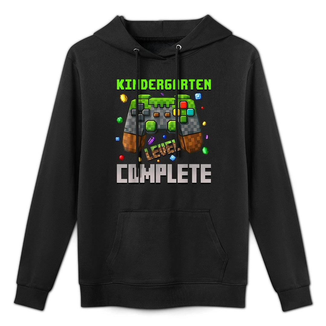 Kindergarten Level Complete Graduation Gamer Pixel Versatile Streetwear Hoodie