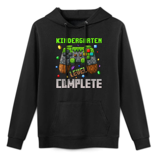 Kindergarten Level Complete Graduation Gamer Pixel Versatile Streetwear Hoodie
