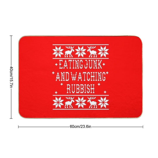 Eating Junk And Watching Rubbish  Dirt-Trapping Bath Mat