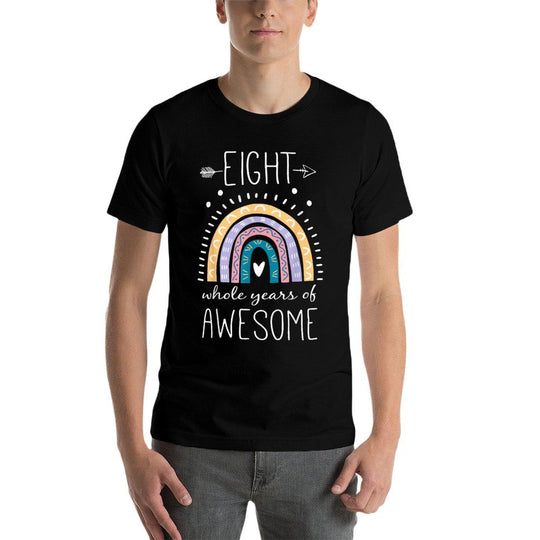 Eight Whole Years Of Awesome 8 Year Old Gifts 8 BDay Rainbow  Moisture-wicking T-Shirt