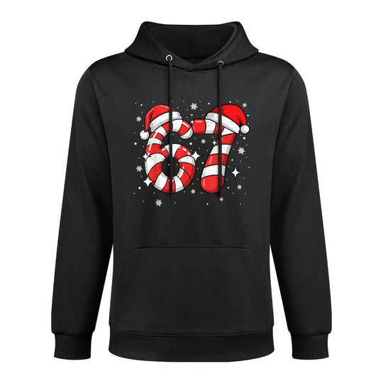 67 Meme Six Seven Candy Cane Christmas Boys Girls Kids Unisex Design Hoodie