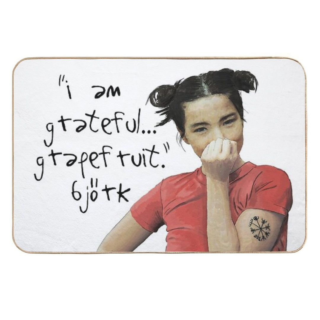 Grateful Grapefruit-Björk  Slip-Resistant Bath Mat