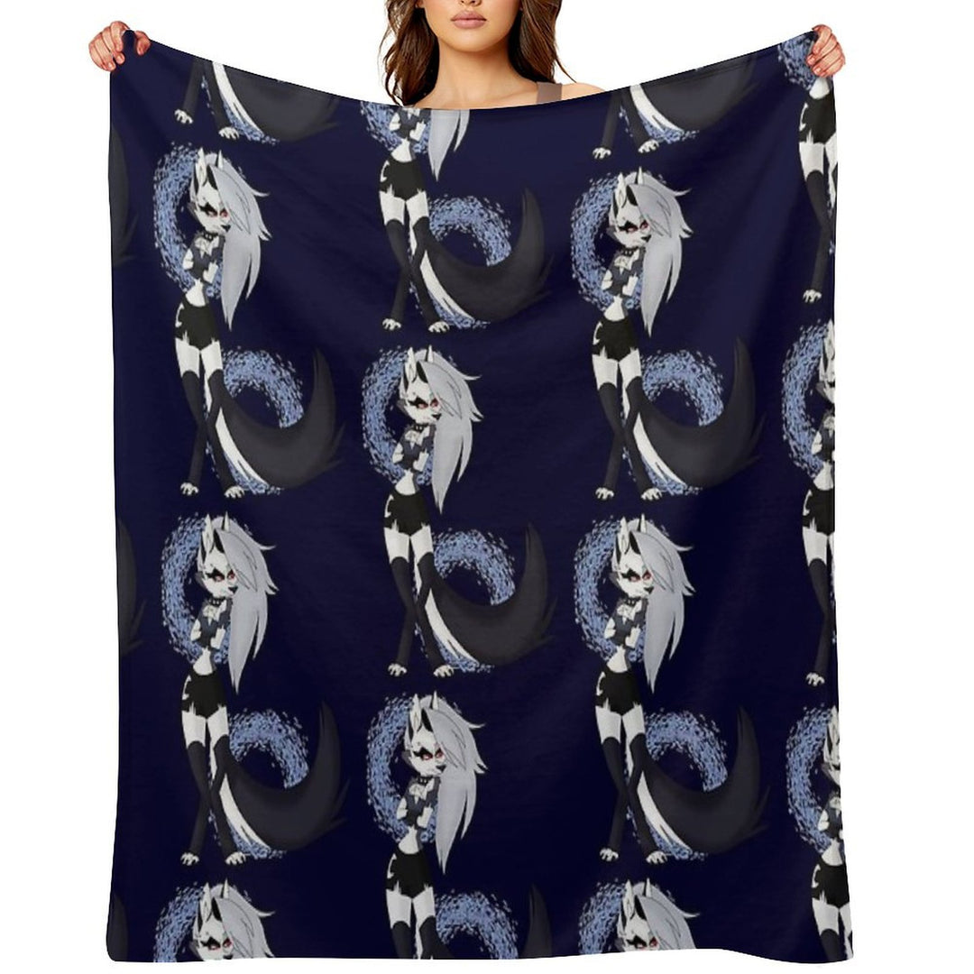 Loona from Helluva Boss Machine-washable Throw Blanket