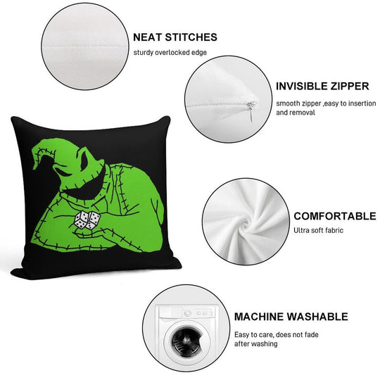 The Oogie Boogie Man Soft Home Decor Throw Pillow