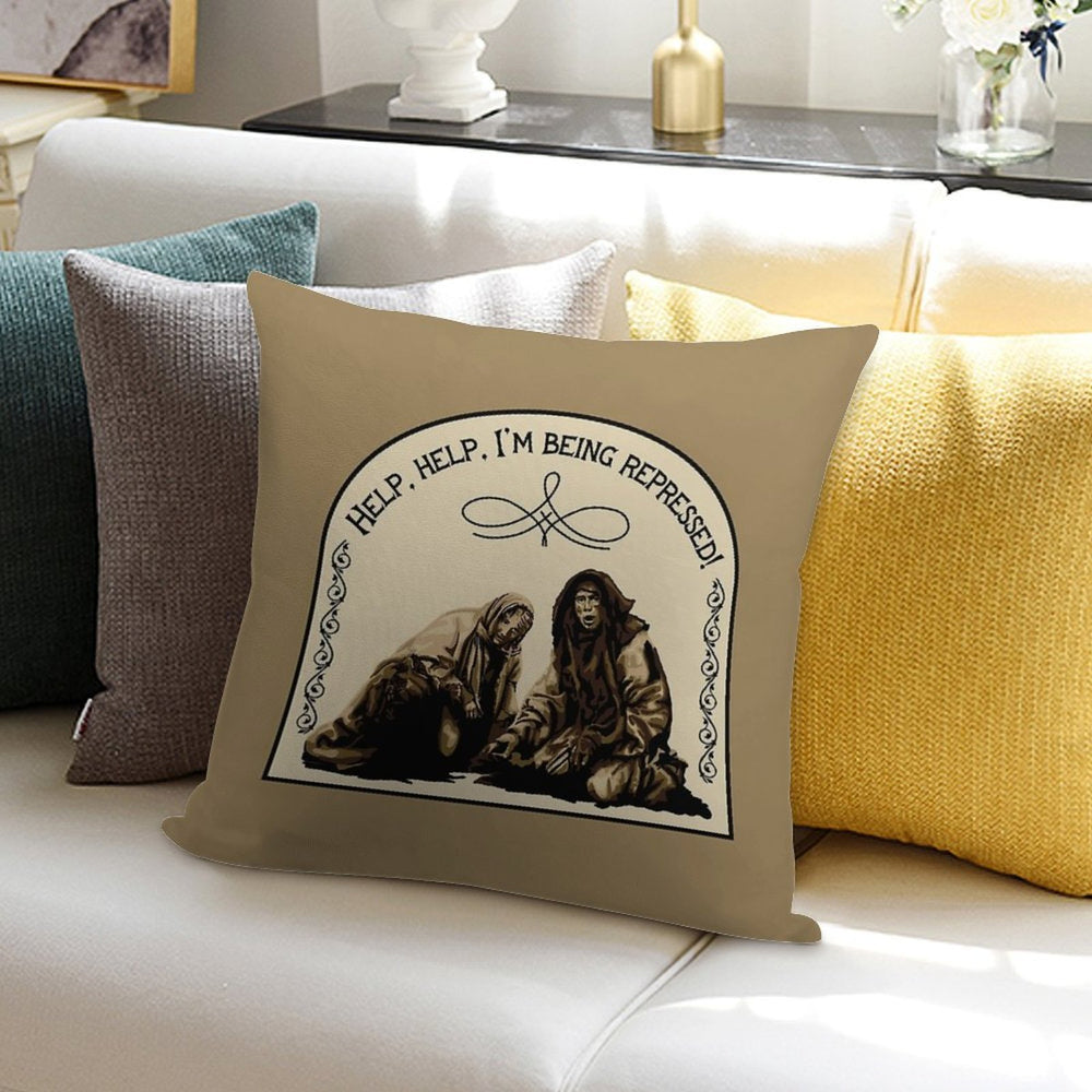 Holy Grail Peasant Being Repressed Soft Short Plush Fabric Throw Pillow